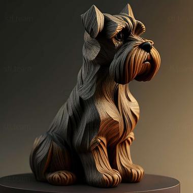 3D model Zwergschnauzer dog (STL)